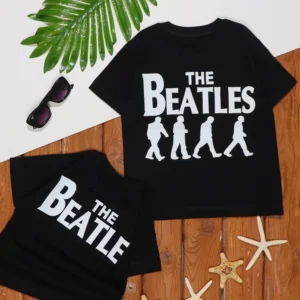 تیشرت تک پسرانه مشکی BEATLES