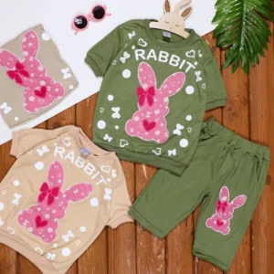 تیشرت با شلوارک دخترانه RABBIT