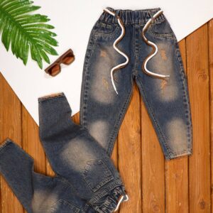 شلوار مام نقلی ساده تینت کرم